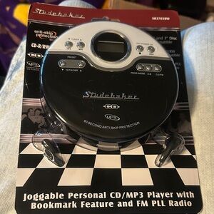 Black Portable CD/MP3 Player with Anti-Skip Protection